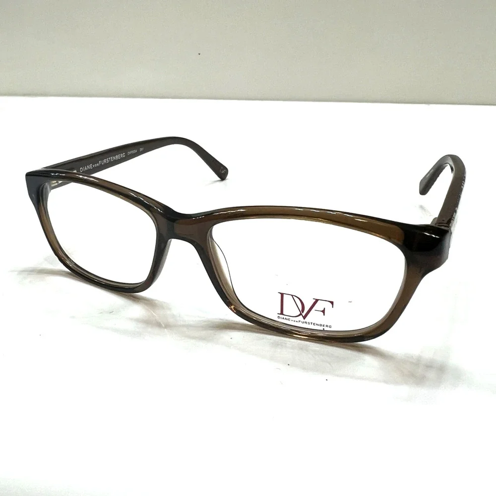 NEW Diane von Furstenberg 5054 201 Translucent Brown Eyeglasses Frames 50-15-135